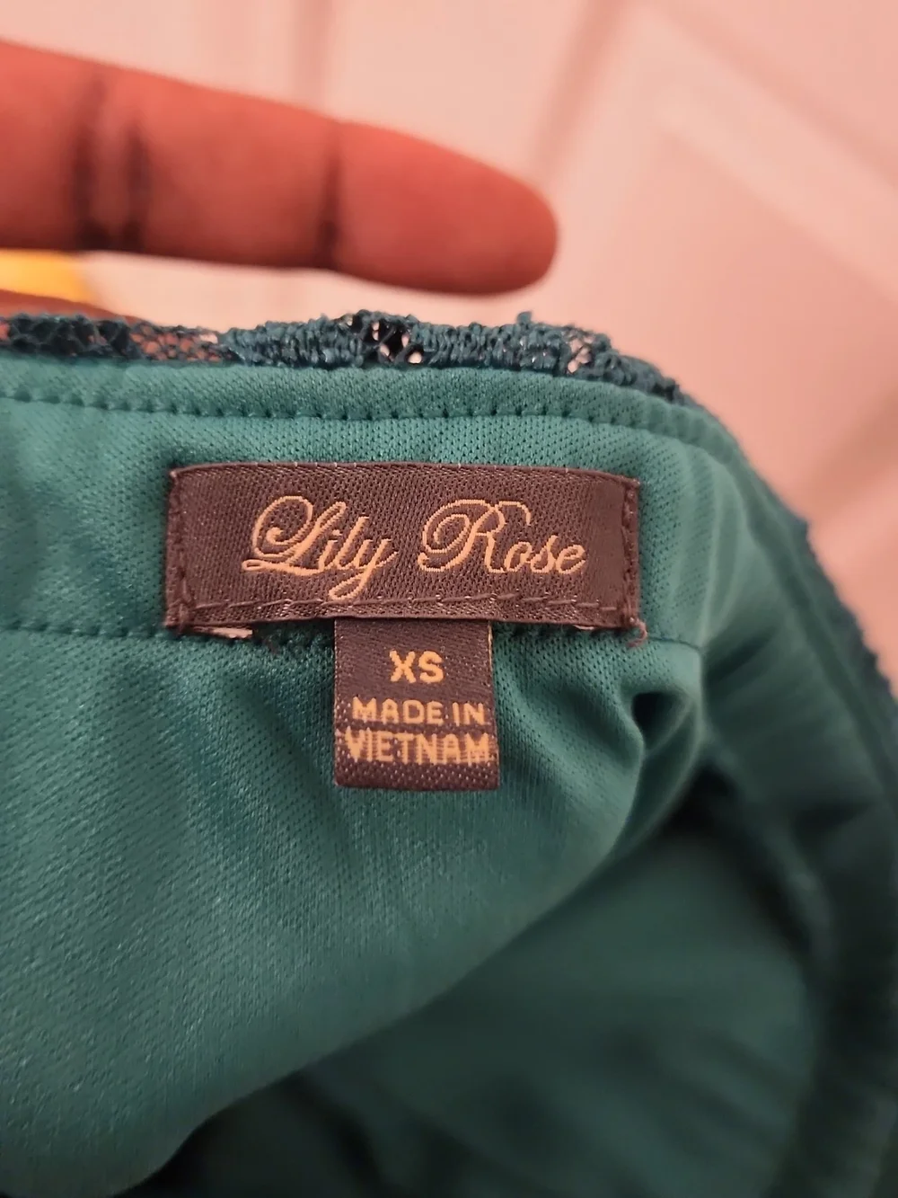 Lily Rose Teal Lace Strapless Party Dress